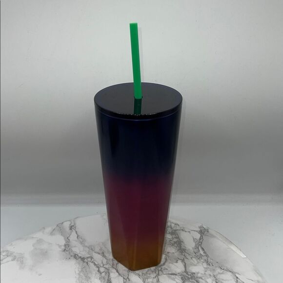 STARBUCKS 2022 Purple Pink Orange Ombre Stainless Steel 24 Oz Venti Cold Cup - Picture 3 of 6